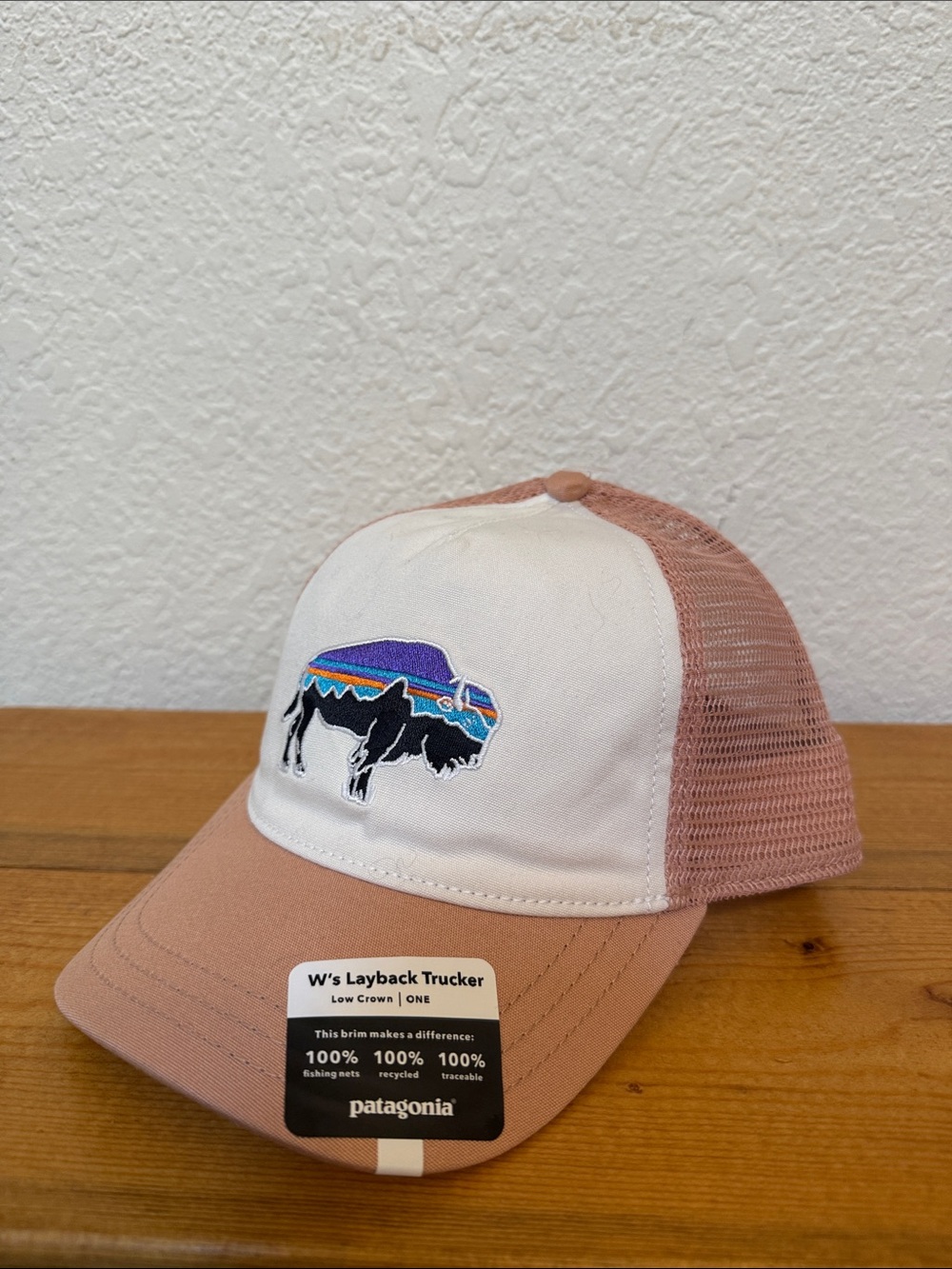 Patagonia Women's Layback Trucker Hat - White & Dusty Pink